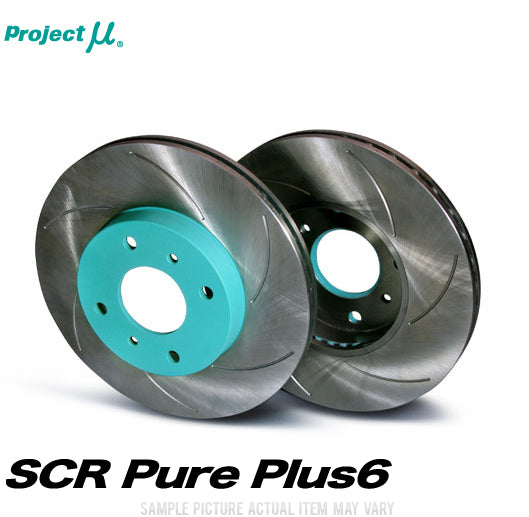Project Mu Pure Plus6 Green Rotors 240sx S13 S14 S14 - Rear 5 Lug - (L&R)