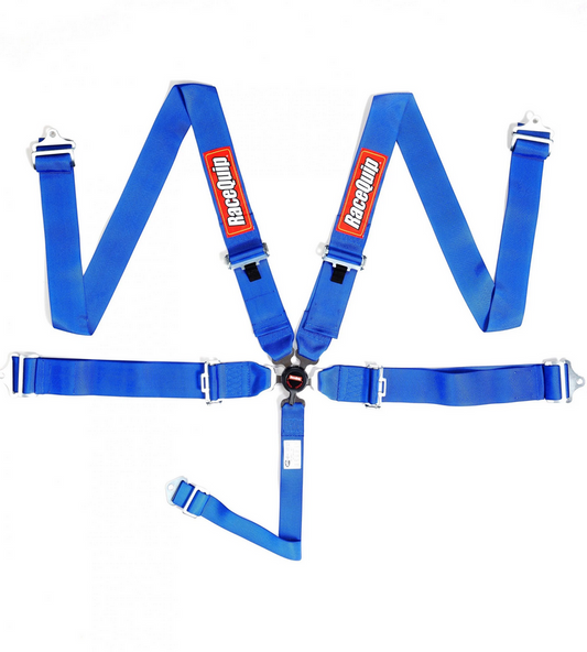 RaceQuip SFI 5pt 3in Harness Seat Belt Camlock - Blue