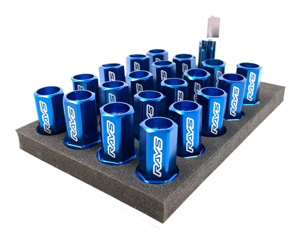 Rays Dura-Nut L42 Straight Type Lug Nut & Lock Set - 12X1.25 - Blue