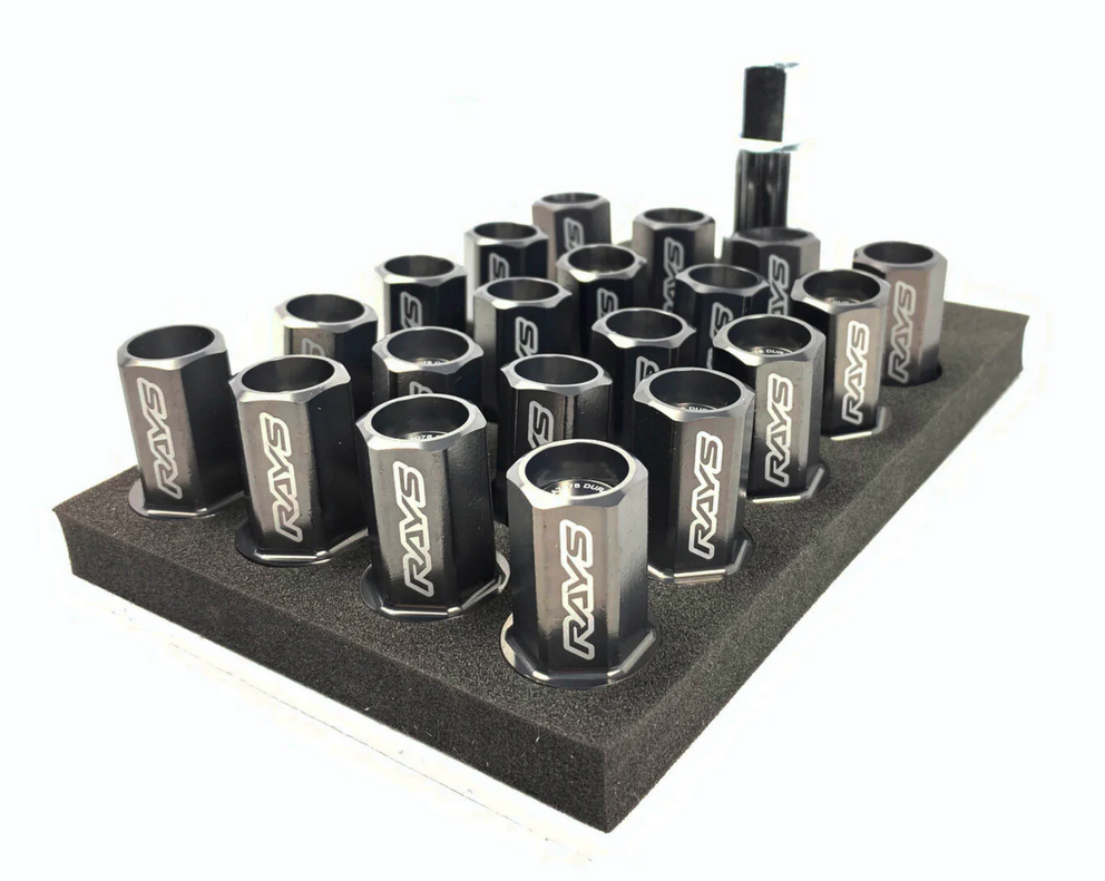 Rays Dura-Nut L42 Straight Type Lug Nut & Lock Set - 12X1.25 - Gun Metallic