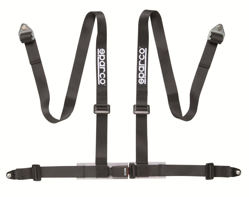 Sparco 4pt Seat Belt Harness 2in - Bolt-in - Black