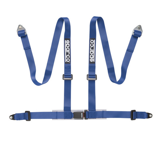 Sparco 4pt Seat Belt Harness 2in - Bolt-in - Blue