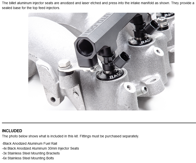 Radium Engineering S13 Silvia SR20DET Fuel Rail Top Feed Conversion Kit