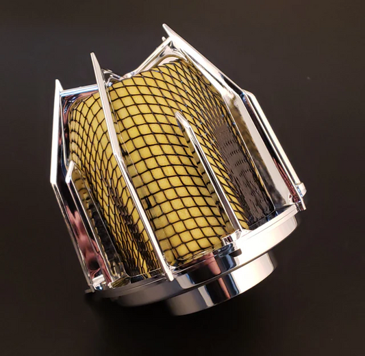 Weapon R 3in Dragon Air Filter - (w/ Coupler/Clamp) - Color Cage and Yellow Foam