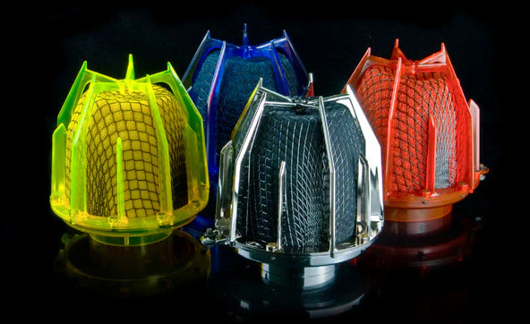 Weapon R 4in Dragon Air Filter Red Foam Filter/Cage (w/ Coupler/Clamp)