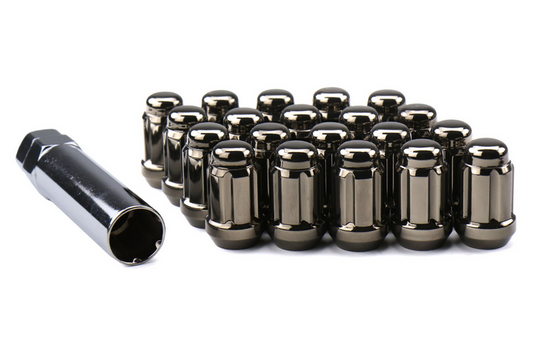 Wheel Mate Muteki Closed End Lug Nuts - Black Chrome 12x1.25