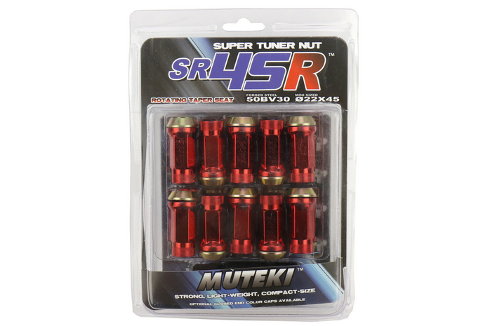 Wheel Mate Muteki SR45R Anti-Scratch Lug Nut Kit M12x1.25 - Red