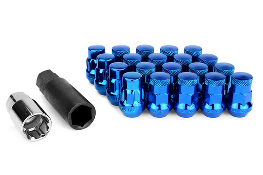 Wheel Mate Muteki SR35 Close End Lug Nuts w/ Lock Set 12x1.25 35mm - Blue