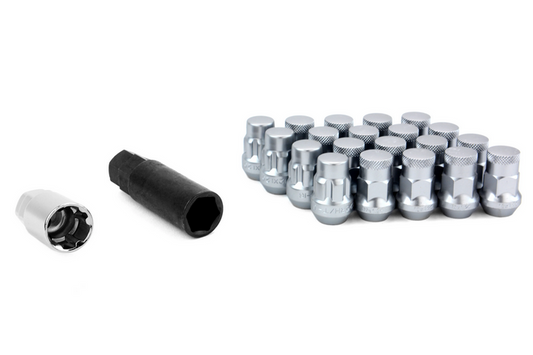 Wheel Mate Muteki SR35 Close End Lug Nuts w/ Lock Set 12x1.25 35mm - Satin Silver