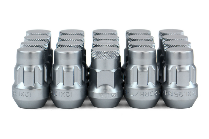 Wheel Mate Muteki SR35 Close End Lug Nuts w/ Lock Set 12x1.25 35mm - Satin Silver