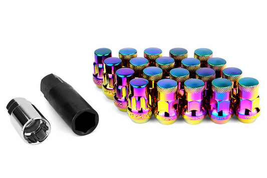 Wheel Mate Muteki SR35 Close End Lug Nuts w/ Lock Set 12x1.25 35mm - Neon