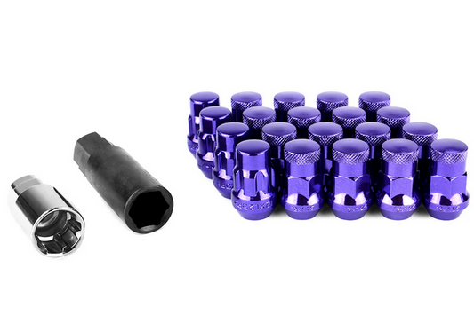 Wheel Mate Muteki SR35 Close End Lug Nuts w/ Lock Set 12x1.25 35mm - Purple
