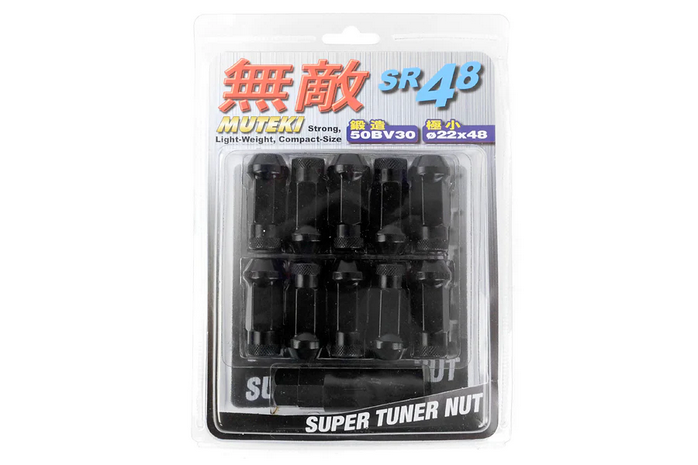 Wheel Mate Muteki SR48 Open End Lug Nuts 12x1.25 48mm - Black