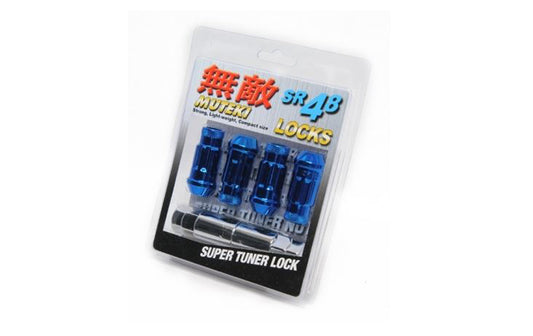 Wheel Mate Muteki SR48 Open End Lug Lock Nut 4PCS 12x1.25 48mm - Blue