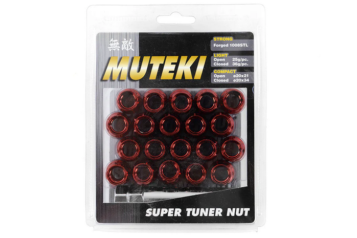 Wheel Mate Muteki Open End Lug Nuts - Red 12x1.25