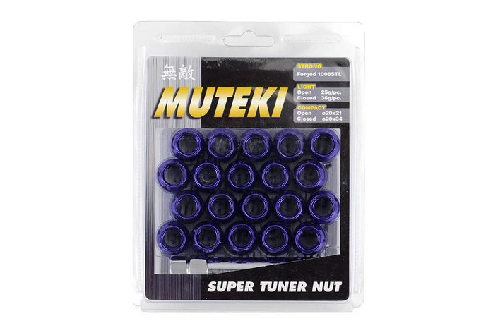 Wheel Mate Muteki Open End Lug Nuts - Purple 12x1.25