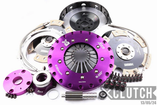 XClutch 2JZ GTE Stage 5 - 9.0" Twin Disc Rigid Ceramic Clutch Kit 1350tq