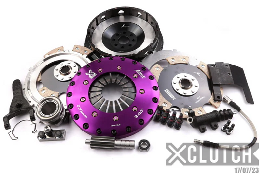 XClutch 2JZ GTE Stage 5 - 9.0" Twin Disc Rigid Ceramic Clutch Kit 1350tq