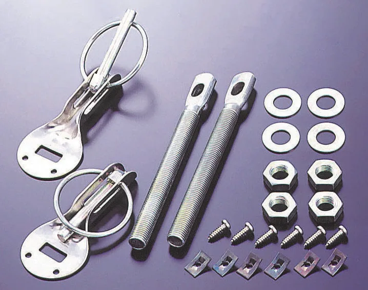 Cusco Universal Aluminum Hood Pin Kit - Silver Side-Lock Type