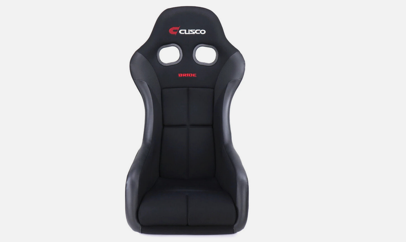 Cusco Bride ZETA IV +C FIA Racing Bucket Seat - FRP - Black Leather / Silver Shell