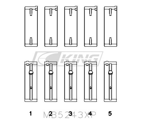 King Racing Main Bearings Set for Nissan SR20DET / SR20DE - Standard