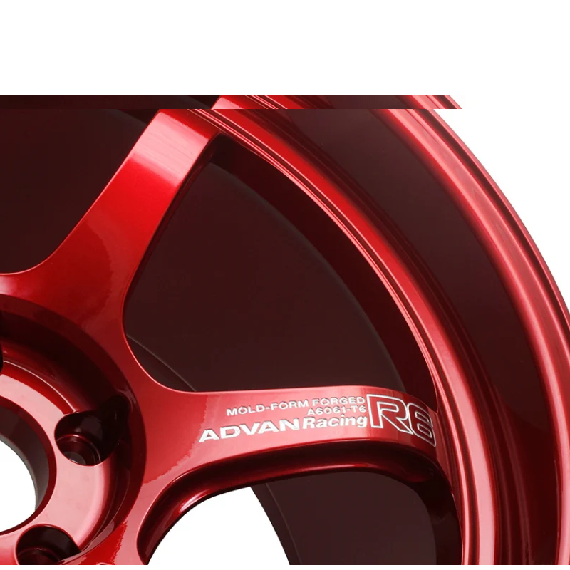 Advan R6 18x9.5 +29 5x114.3 Racing Candy Red Wheel