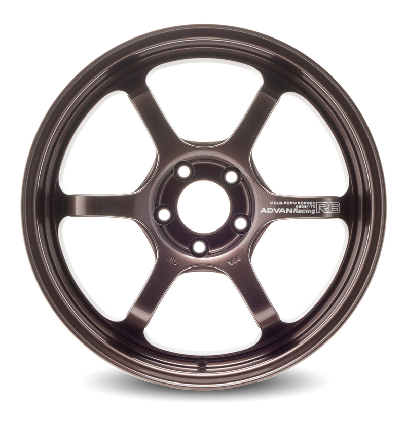 Advan R6 18x9.5 +05 5x114.3 Racing Copper Bronze Wheel
