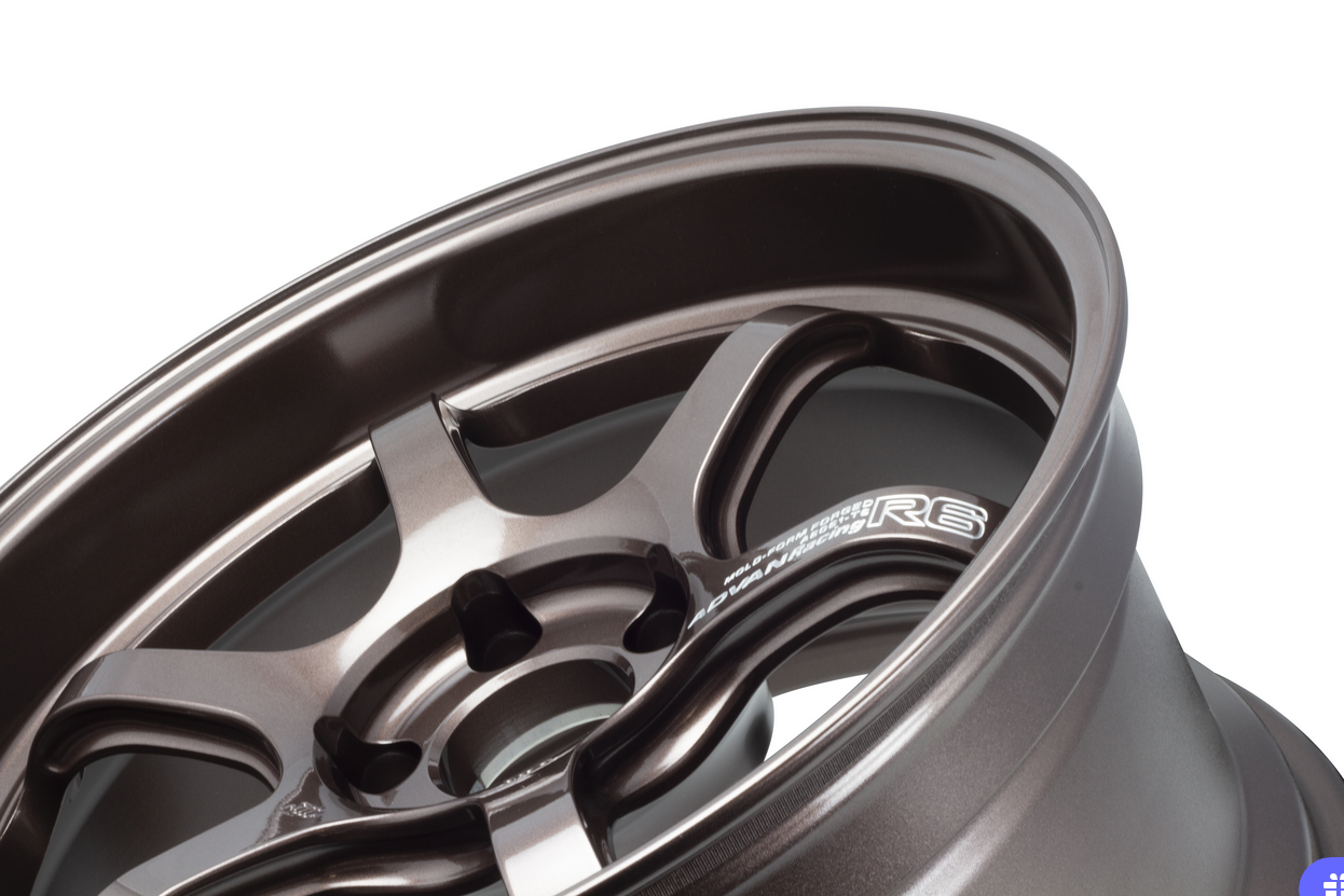 Advan R6 18x9.5 +05 5x114.3 Racing Copper Bronze Wheel