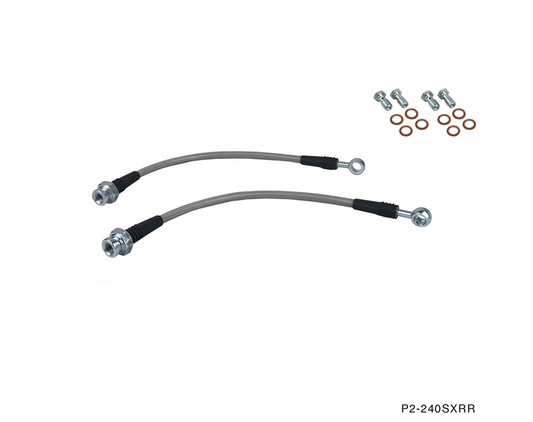 P2M Nissan 89-98 240SX Rear Stock Caliper Brake Lines - PAIR