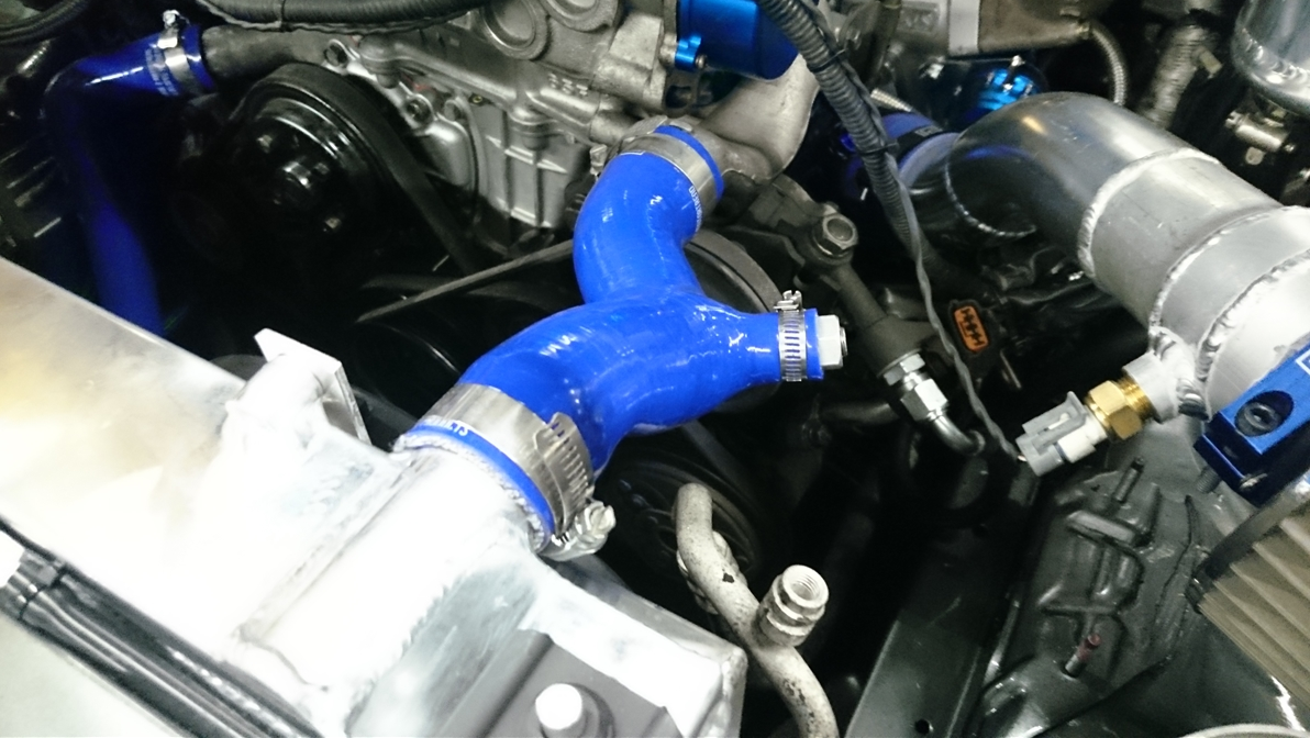 P2M SR20DET 4-Ply Radiator Cooling Performer Hose w/Alum Clamps - Blue