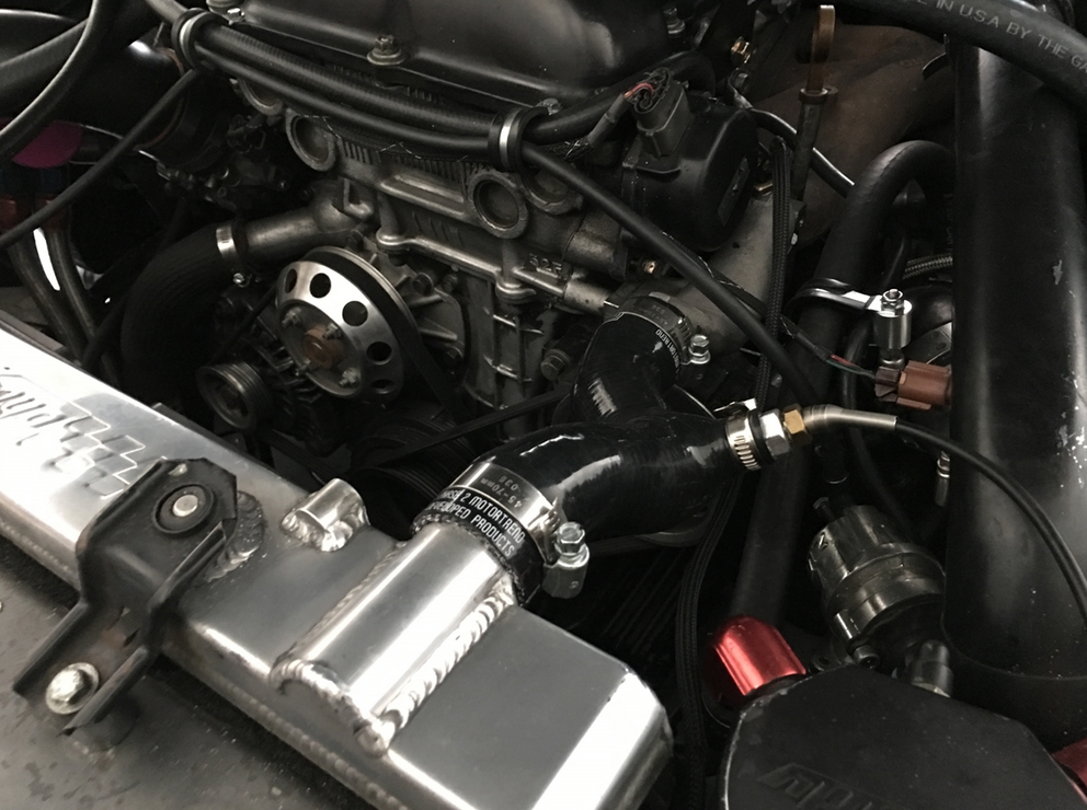 P2M SR20DET 4-Ply Radiator Cooling Performer Hose w/Alum Clamps - Black