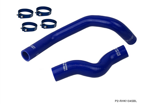 P2M SR20DET 4-PLY Radiator Hose Kit w/Aluminum Clamps - Blue