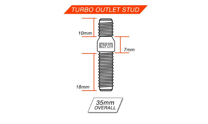 P2M Stainless T25 / T28 Turbo Inlet Stud Nut Set - M8X1.25