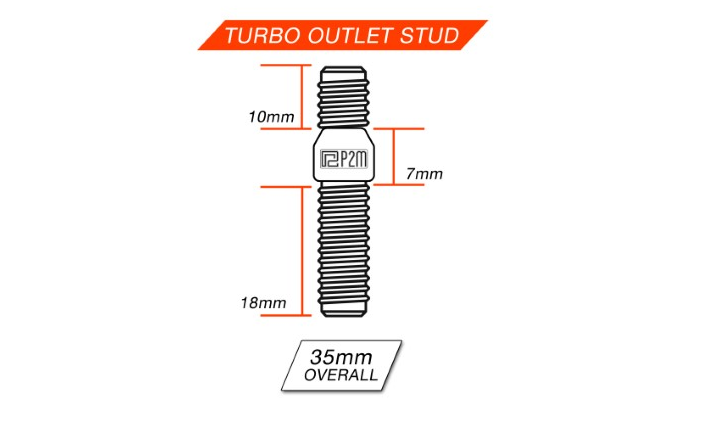 P2M Stainless T25 / T28 Turbo Outlet Stud Nut Set - M8X1.25