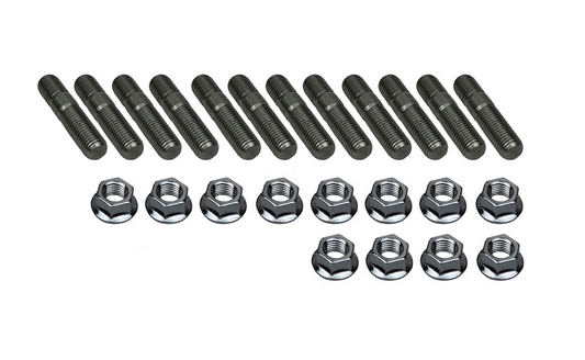 P2M 6-Cyl Exhaust Manifold Double Head Stud Nut Set - M10X1.25