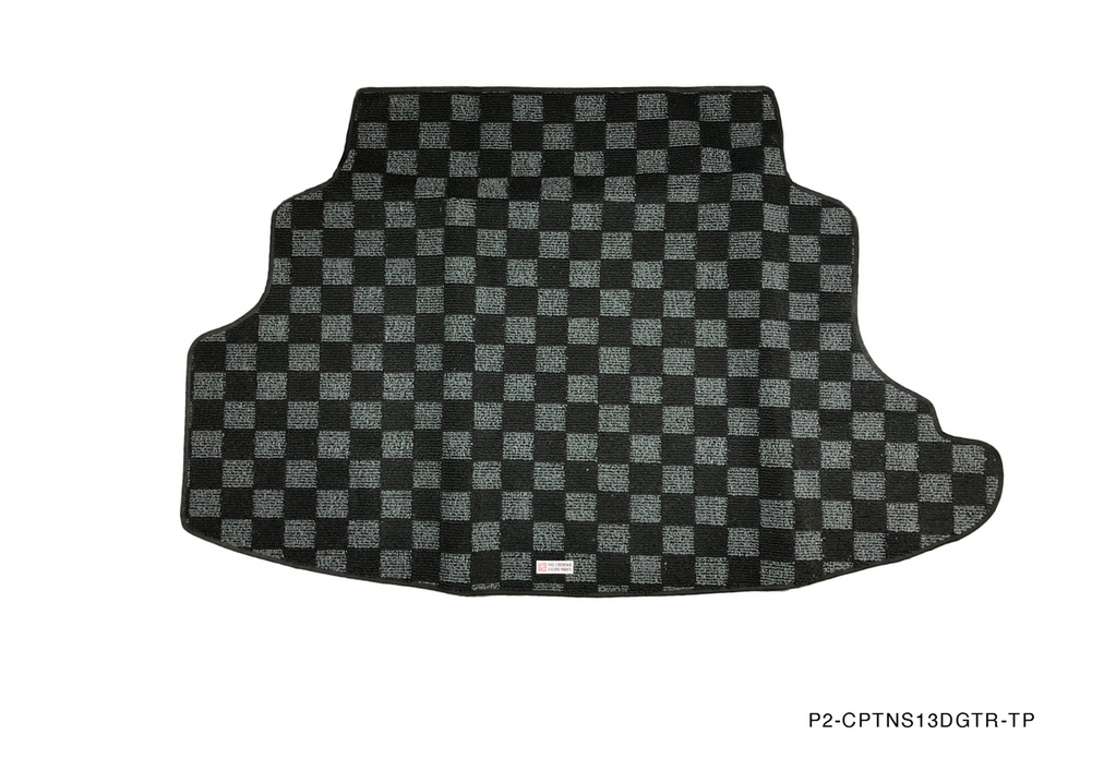 P2M S13 240sx Coupe/Silvia Checkered Rear Trunk Mat - Dark Grey