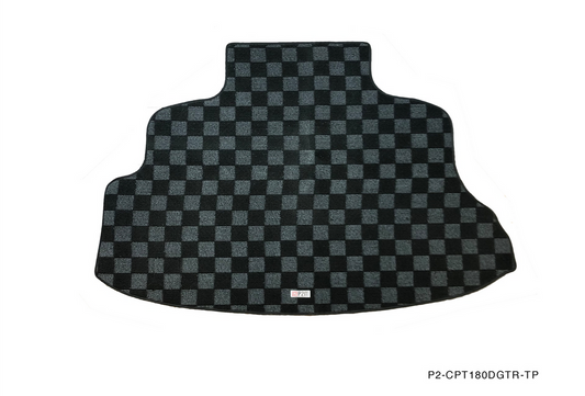 P2M S13 240sx Hatchback Checkered Rear Trunk Mat - Dark Grey