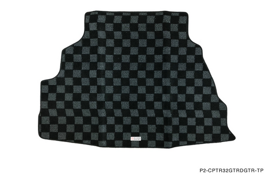 P2M R32 GTR Skyline Checkered Rear Trunk Mat - Dark Grey