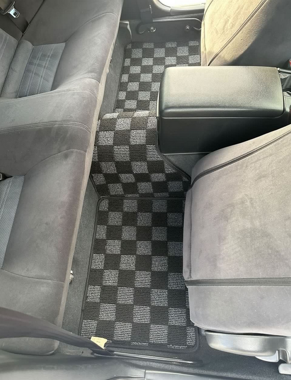 P2M R33 GTR Skyline Front + Rear Checkered Race Floor Mats