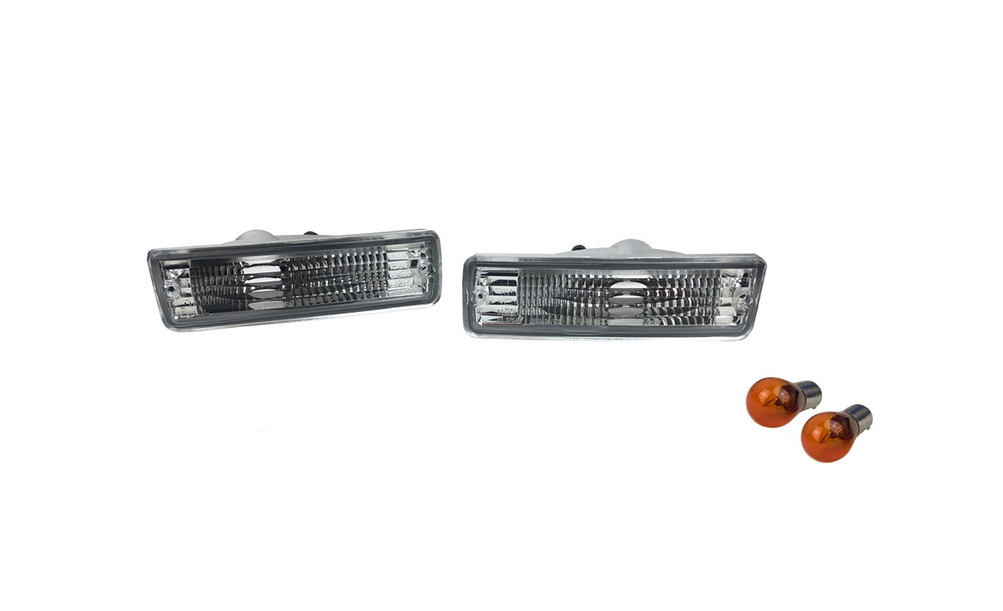 P2M S13 Crystal Front Turn Signal Lights Zenki Bumper - PAIR