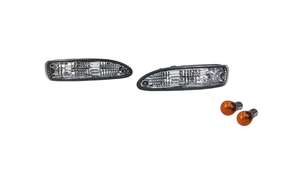P2M S13 Crystal Front Turn Signal Lights Chuki Bumper - PAIR