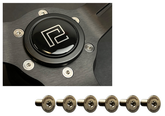 P2M SuperFly Titanium Steering Wheel Hex Bolt Set - Silver