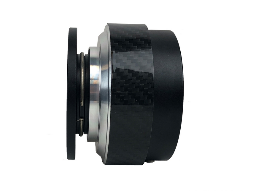 P2M V1 Steering Wheel Quick Release Kit - Carbon Ring Black Base