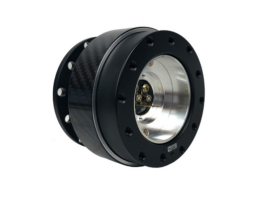 P2M V1 Steering Wheel Quick Release Kit - Carbon Ring Black Base