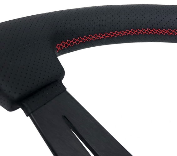 P2M 340mm Competition Steering Wheel - 60mm Deep Dish Perforated Leather