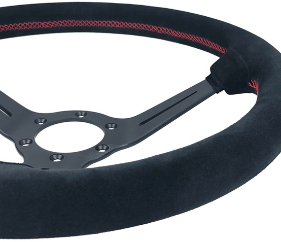 P2M 340mm Competition Steering Wheel - 60mm Deep Dish Suede