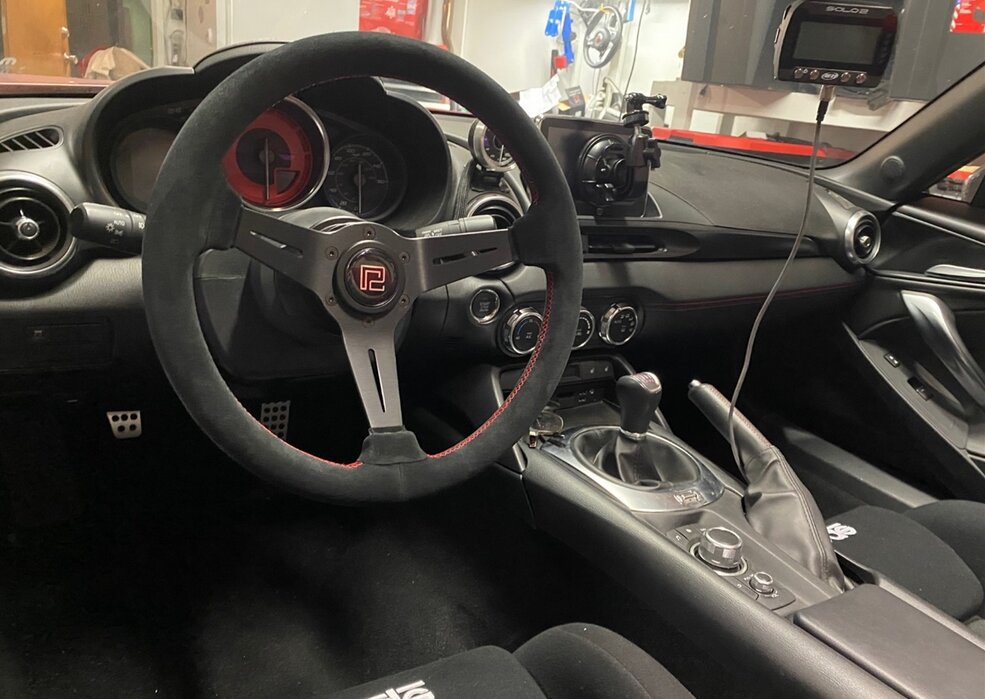 P2M 340mm Competition Steering Wheel - 60mm Deep Dish Suede