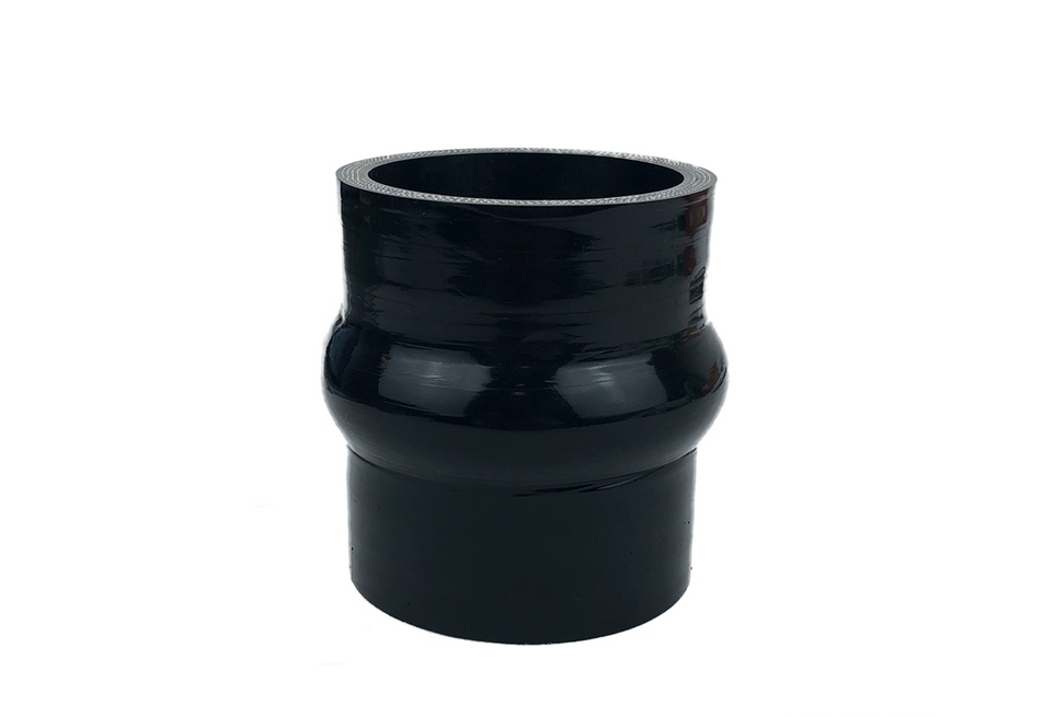 P2M 2.25in ID 4-Ply Hump Hose Coupler - Black 3in Lenght