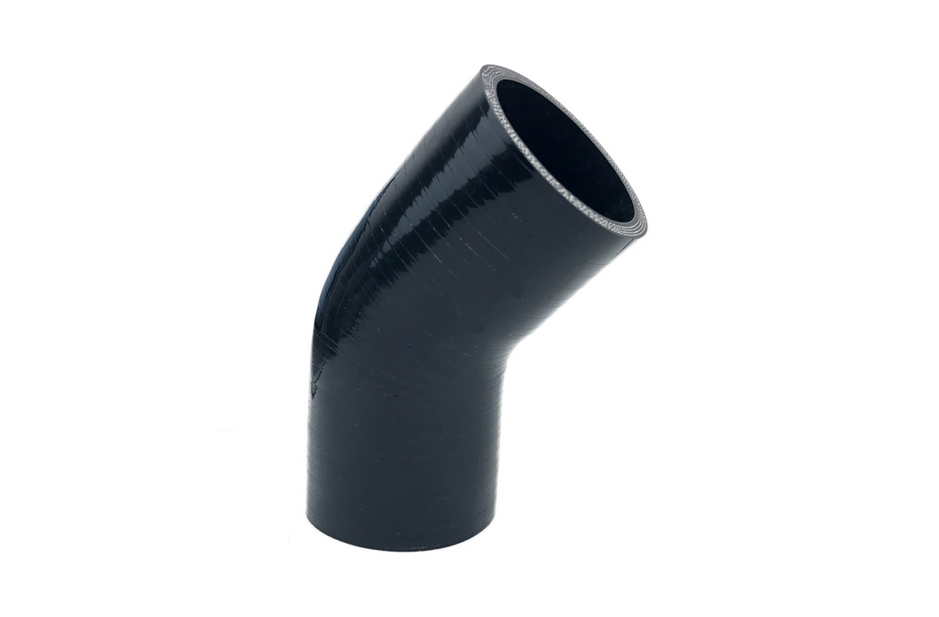 P2M 2.25in 4-Ply 45 Degree Elbow Hose Coupler - Black