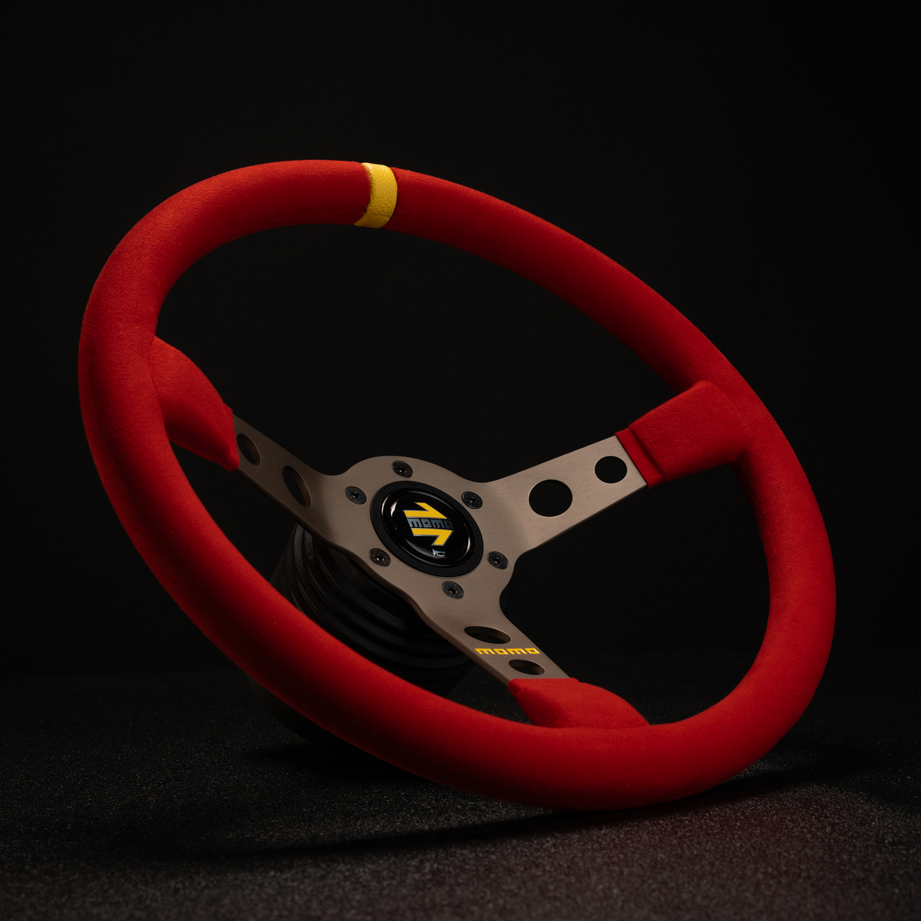 MOMO MOD.07 350mm 72mm Dish Red Microfiber Steering Wheel